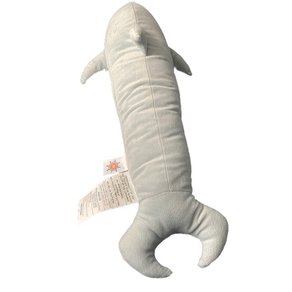 Morgan Home Fashions Gray Dolphin Shaped Pillow Plush 30" Man Cave Beach House - Picture 3 of 5